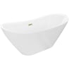 Mexen Lotos Free-standing Bath 180 x 75 cm, White, Gold Overflow - 52051807700-50