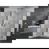 Mexen Pretoria hinged shower cubicle 90 x 90 cm, Transparent, Gold + shower tray Flat - 852-090-090-50-00-4010