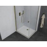 Mexen Pretoria swing shower cabin 70 x 80 cm, transparent, gold + Flat tray - 852-070-080-50-00-4010