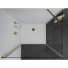 Mexen Pretoria Hinged Shower Cabin 70 x 90 cm, Transparent, Gold + Flat Tray - 852-070-090-50-00-4010