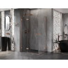 Mexen Lunar Duo pivot shower enclosure left 115 x 100 cm, transparent, brushed copper - 834-115L-100P-65-00