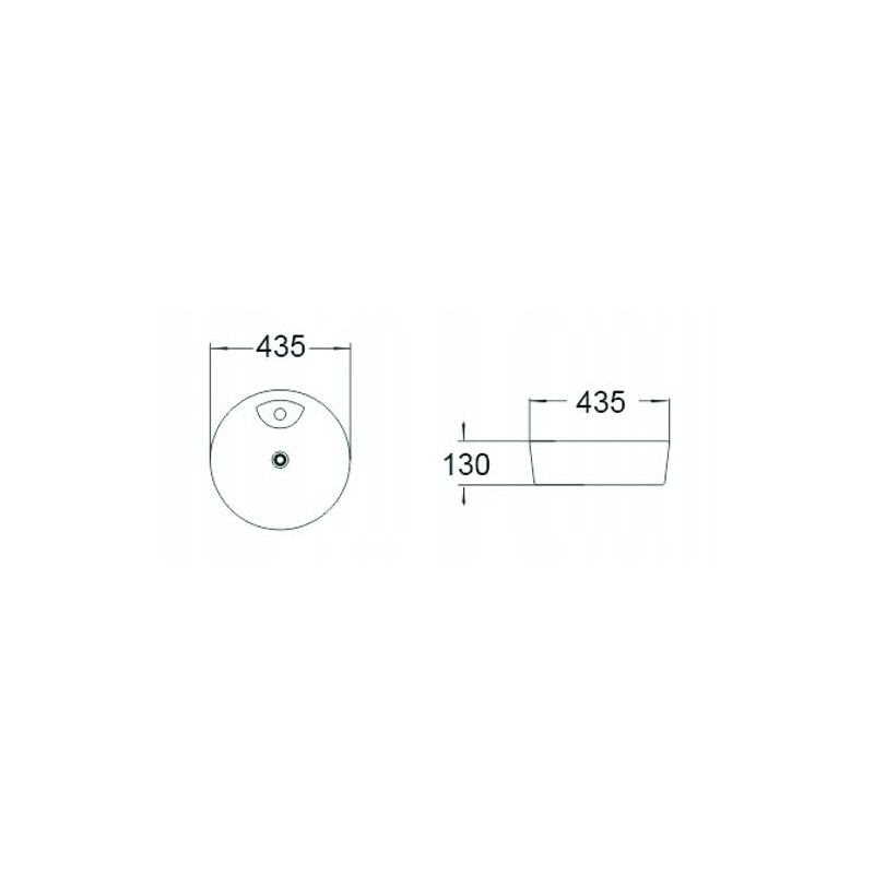 Mexen Arlena countertop sink 43 x 43 cm, white - 21264300