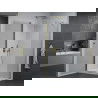 Mexen Pretoria hinged shower cubicle 80 x 100 cm, Transparent, Gold + shower tray Flat - 852-080-100-50-00-4010