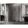 Mexen Lunar L Duo hinged shower cabin 120 x 90 cm, transparent, rose gold - 834L-120L-090P-60-00
