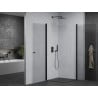 Mexen Pretoria Duo 70 x 70 cm Hinged Shower Enclosure, Transparent, Black - 852-070-070-70-00-02