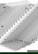 Mexen Lunar L Duo left swing shower cabin 120 x 105 cm, transparent, rose gold - 834L-120L-105P-60-00