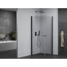 Mexen Pretoria Duo 70 x 70 cm Hinged Shower Enclosure, Transparent, Black - 852-070-070-70-00-02