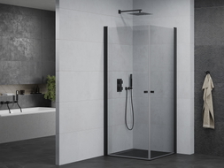 Mexen Pretoria Duo hinged shower cabin 80 x 80 cm, transparent, black - 852-080-080-70-00-02