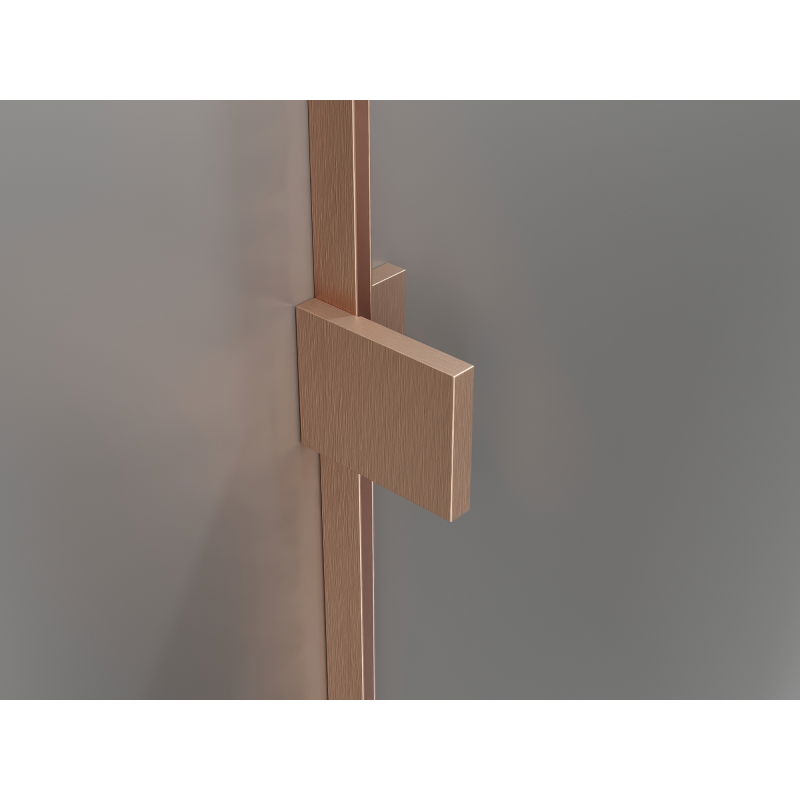 Mexen Lunar L Duo hinged shower cabin 70 x 70 cm, transparent, brushed copper - 834L-070L-070P-65-00