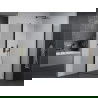 Mexen Pretoria Duo hinged shower cubicle 90 x 90 cm, Transparent, Black - 852-090-090-70-00-02