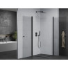 Mexen Pretoria Duo Swing Shower Cabin 90 x 90 cm, Transparent, Black - 852-090-090-70-00-02