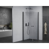 Mexen Pretoria Duo Swing Shower Cabin 90 x 90 cm, Transparent, Black - 852-090-090-70-00-02