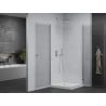 Mexen Pretoria Duo Pivot Shower Cabin 70 x 70 cm, Transparent, Chrome + Flat Shower Tray - 852-070-070-01-02-4010