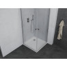 Mexen Pretoria Duo swing shower cabin 70 x 70 cm, transparent, chrome + Flat shower tray - 852-070-070-01-02-4010
