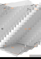 Mexen Lunar L Duo left-hand hinged shower cabin 80 x 70 cm, transparent, brushed copper - 834L-080L-070P-65-00