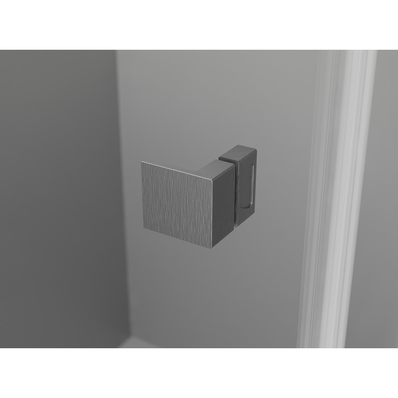 Mexen Lunar Duo Shower Enclosure Hinged Left 100 x 85 cm, Transparent, Brushed Gun Gray - 834-100L-085P-66-00