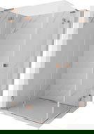 Mexen Lunar L Duo Left-Swing Shower Enclosure 85 x 70 cm, Transparent, Brushed Copper - 834L-085L-070P-65-00