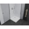 Mexen Pretoria Duo shower enclosure hinged 90 x 90 cm, transparent, chrome + Flat shower tray - 852-090-090-01-02-4010