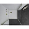 Mexen Pretoria Duo Hinged Shower Cabin 90 x 90 cm, Transparent, Gold + Flat Shower Tray - 852-090-090-50-02-4010G
