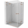 Mexen Lunar L Duo Pivot Shower Cabin Left 95 x 80 cm, Transparent, Brushed Copper - 834L-095L-080P-65-00