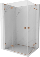 Mexen Lunar L Duo Pivot Shower Cabin Left 95 x 80 cm, Transparent, Brushed Copper - 834L-095L-080P-65-00