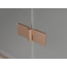 Mexen Lunar L Duo 95 x 95 cm Pivot Shower Enclosure, Transparent, Brushed Copper - 834L-095L-095P-65-00