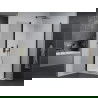 Mexen Pretoria Duo hinged shower cubicle 80 x 80 cm, Transparent, Black + shower tray Flat - 852-080-080-70-02-4010B
