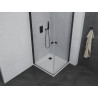 Mexen Pretoria Duo hinged shower cabin 80 x 80 cm, transparent, black + Flat tray - 852-080-080-70-02-4010B