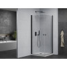 Mexen Pretoria Duo hinged shower cabin 80 x 80 cm, transparent, black + Flat tray - 852-080-080-70-02-4010B
