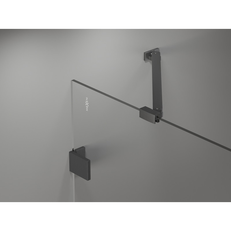 Mexen Lunar Duo Hinged Shower Cabin Left 115 x 105 cm, Transparent, Brushed Gun Gray - 834-115L-105P-66-00