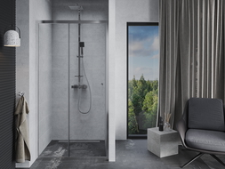 Mexen Apia sliding shower door 100 cm, Transparent, Chrome - 845-100-000-01-00