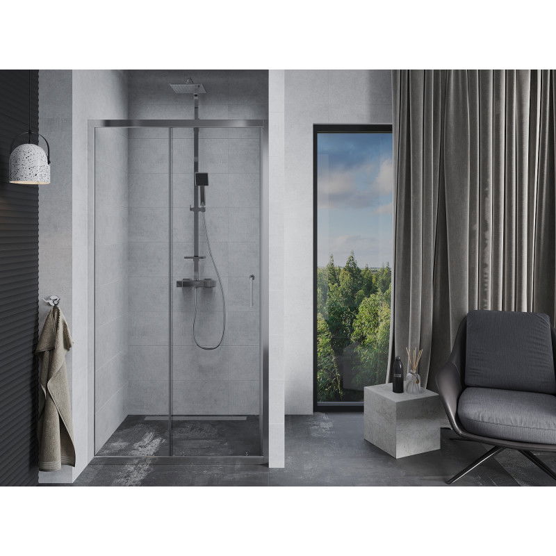 Mexen Apia sliding shower door 110 cm, transparent, chrome - 845-110-000-01-00
