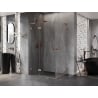 Mexen Lunar L Duo pivot shower enclosure 110 x 80 cm, transparent, brushed copper - 834L-110L-080P-65-00