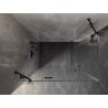 Mexen Lunar Duo Hinged Shower Enclosure 75 x 70 cm, Transparent, Black - 834-075L-070P-70-00
