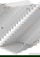 Mexen Lunar L Duo hinged shower enclosure left 115 x 70 cm, transparent, brushed copper - 834L-115L-070P-65-00