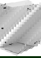 Mexen Lunar Duo swinging shower cabin left 90 x 70 cm, transparent, black - 834-090L-070P-70-00