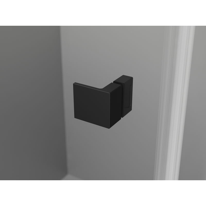 Mexen Lunar Duo 90 x 90 cm Hinged Shower Enclosure, Transparent, Black - 834-090L-090P-70-00