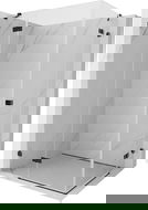 Mexen Lunar Duo Left Swing Shower Enclosure 95 x 75 cm, Transparent, Black - 834-095L-075P-70-00