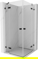 Mexen Lunar Duo hinged shower cabin 95 x 95 cm, transparent, black - 834-095L-095P-70-00
