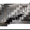 Mexen Lunar Duo pivot shower cabin 100 x 100 cm, transparent, black - 834-100L-100P-70-00