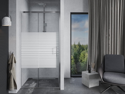 Mexen Apia sliding shower doors 105 cm, stripes, chrome - 845-105-000-01-20