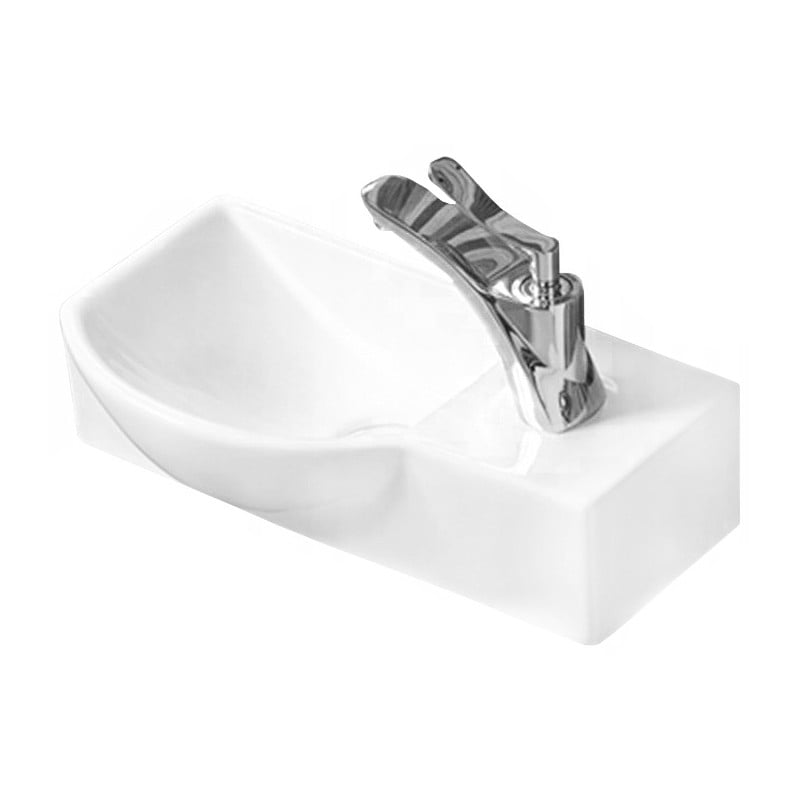 Mexen Hugo countertop washbasin left 40 x 22 cm, white - 21254000L