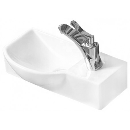 Mexen Hugo left countertop washbasin 40 x 22 cm, white - 21254000L