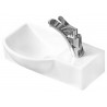 Mexen Hugo left countertop washbasin 40 x 22 cm, white - 21254000L