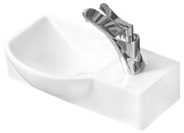 Mexen Hugo left countertop washbasin 40 x 22 cm, white - 21254000L