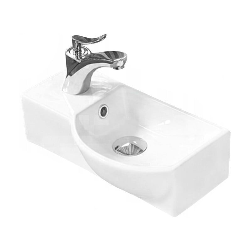 Mexen Hugo countertop right washbasin 40 x 22 cm, white - 21254000R