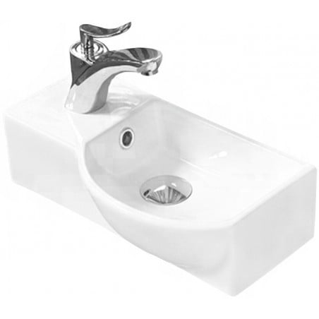 Mexen Hugo countertop right washbasin 40 x 22 cm, white - 21254000R