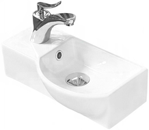 Mexen Hugo countertop washbasin right-hand 40 x 22 cm, White - 21254000R