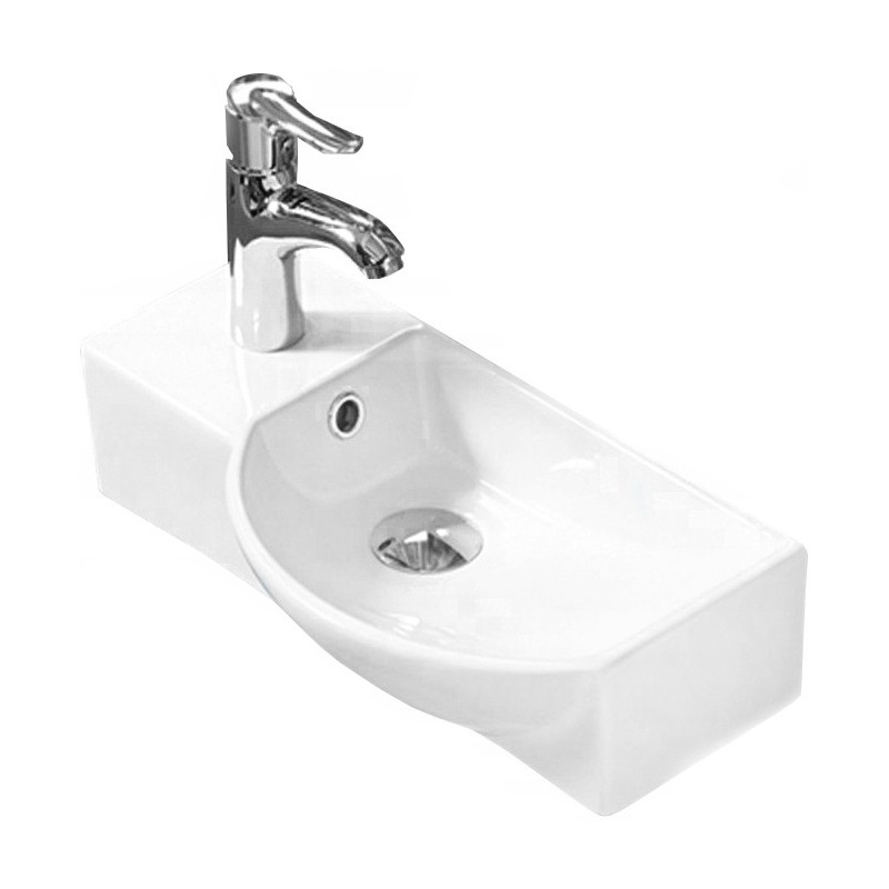 Mexen Hugo right countertop basin 45 x 24 cm, white - 21254500R