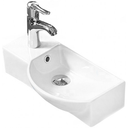 Mexen Hugo right countertop basin 45 x 24 cm, white - 21254500R